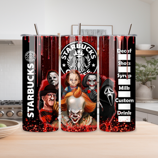 Horror Guys Starbucks, 20oz Tumbler