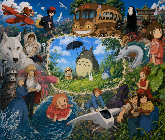 Studio Ghibli Collage – A Celebration of Miyazaki's Magical Worlds